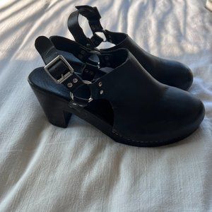 Jeffrey Campbell Leather Mule Clog Heels